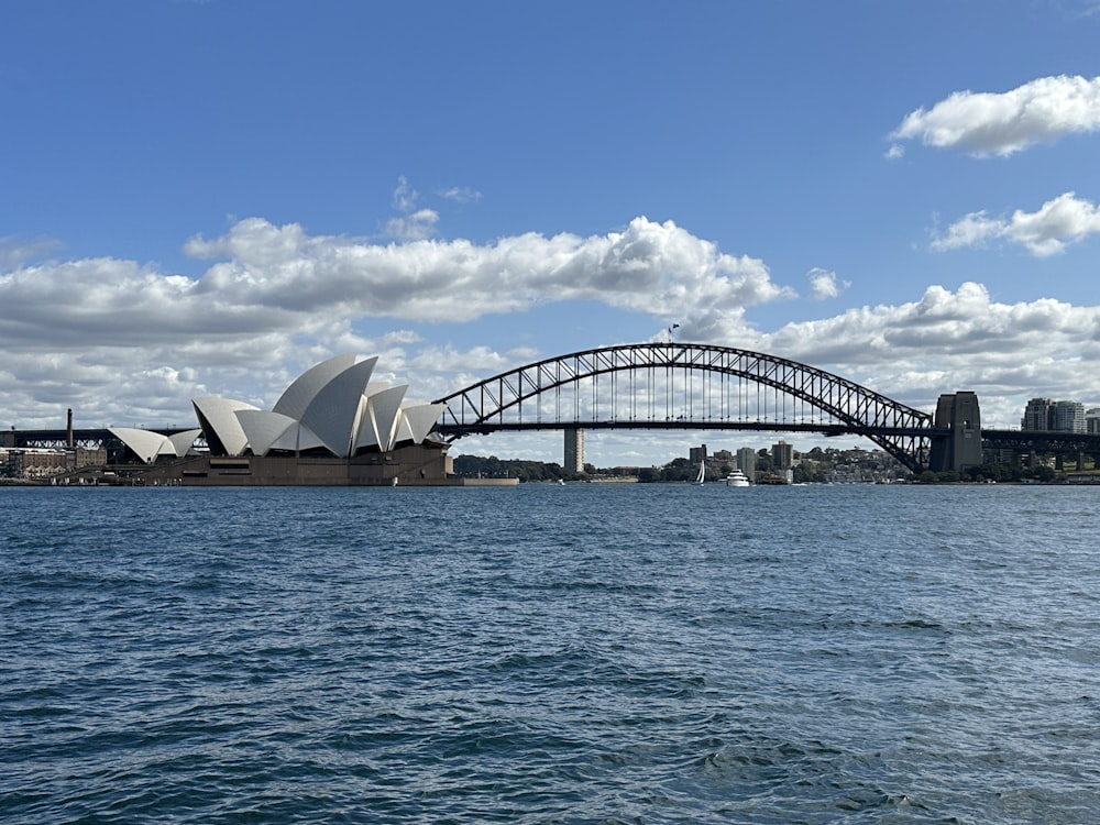 a large bridge over a large body of water