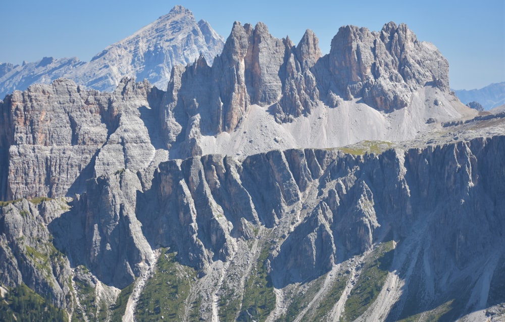 a view of a mountain range from a high point of view