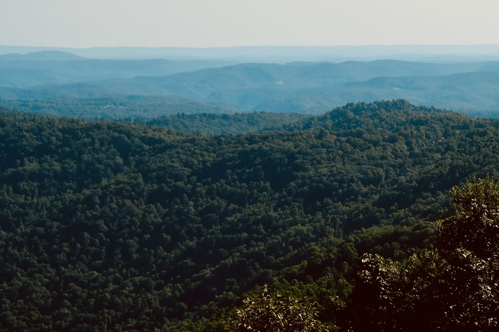 a view of the mountains from a high point of view