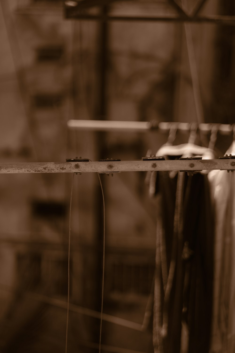 a close up of a metal object with a blurry background