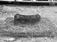 Before-and-after side-by-side photo showing a sunken patio raised to level with mudjacking.