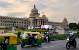 A majestic view of the Supreme Court building in India.