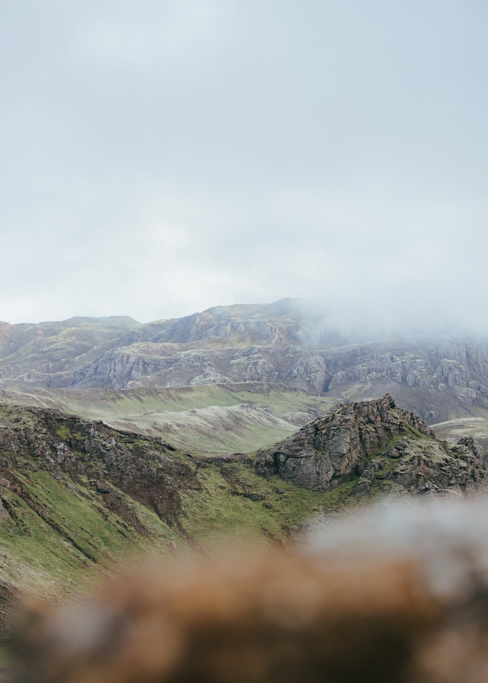 a view of a mountain range from a distance