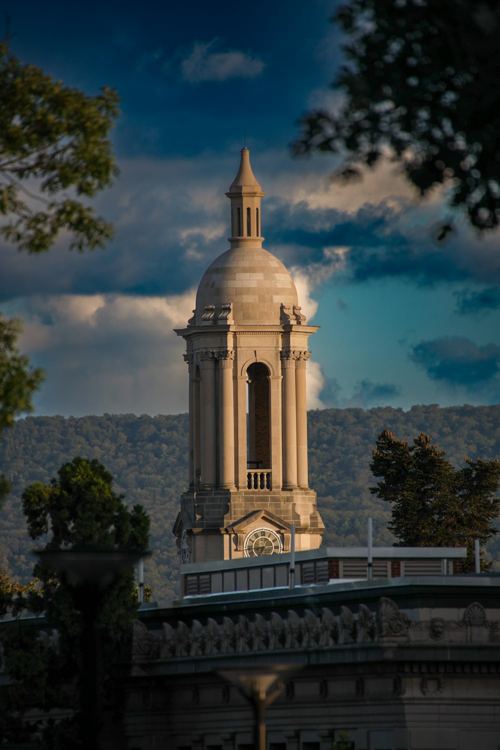 a large building with a clock on the top of it