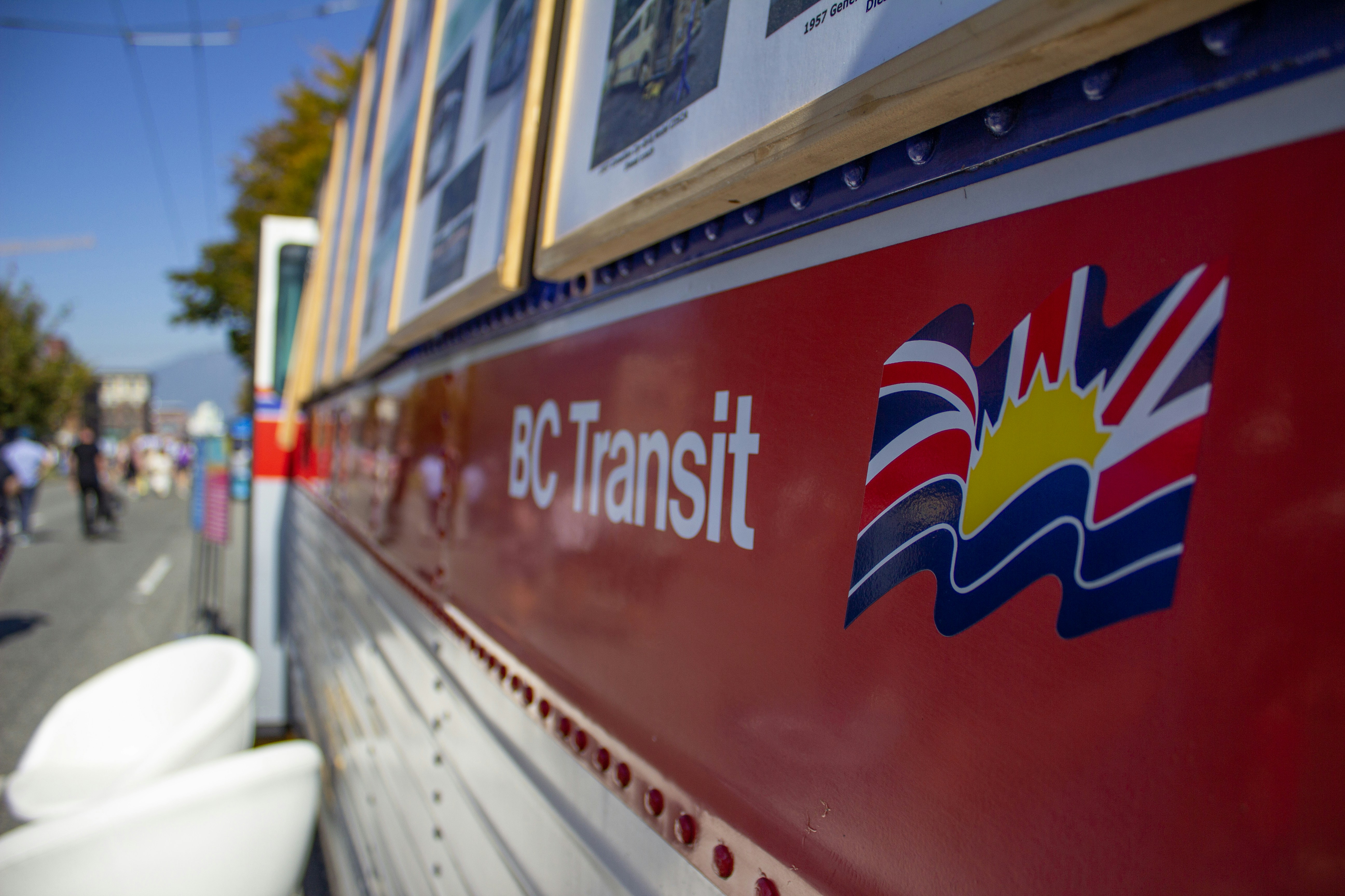 a close up of the side of a bus