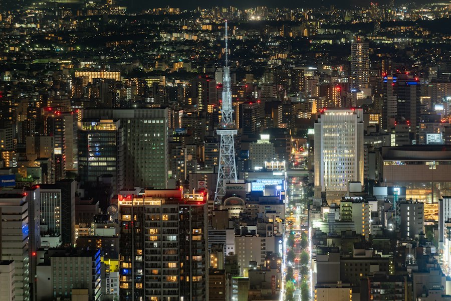 名古屋の街並み（夜景）