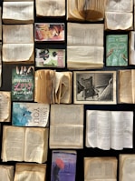 An artistic arrangement of storytelling elements and decor.