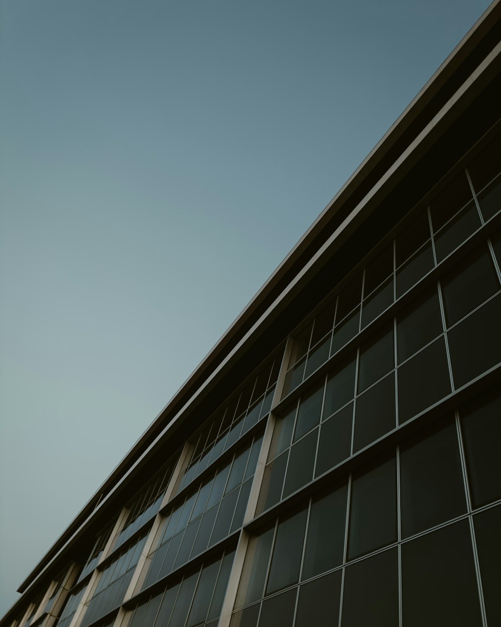 a tall building with lots of windows on top of it