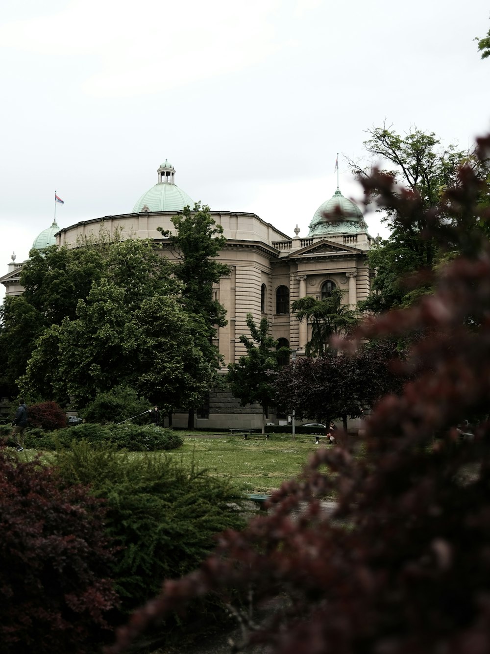 a large building with a clock tower on top of it