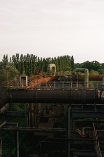 An industrial setting showcasing copper recycling processes.