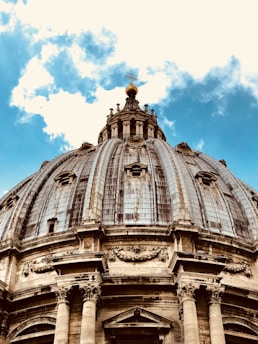The iconic Holy Sepulcher domes framed by a clear blue sky, inviting visitors to explore.