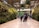 A spacious indoor area with lush vertical gardens covering the walls. Hanging plant installations are suspended from the ceiling, and several people are walking with suitcases on a polished marble floor.