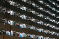 a very tall building with lots of windows