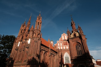 a large cathedral with a clock tower on top of it
