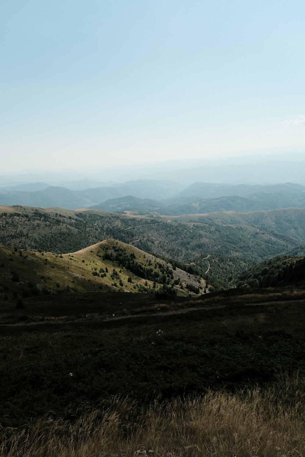 a view of a mountain range from a distance