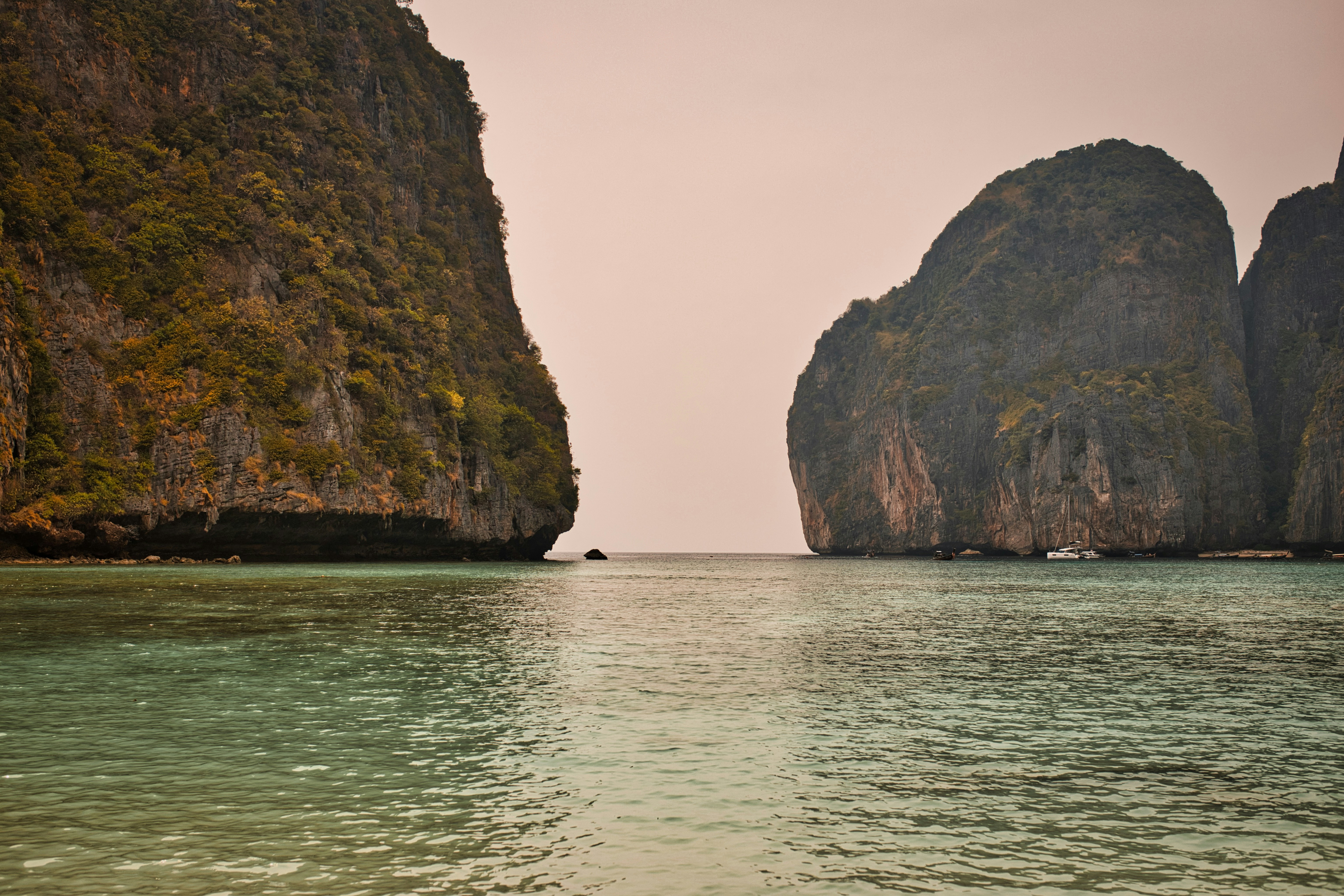 a large body of water surrounded by mountains