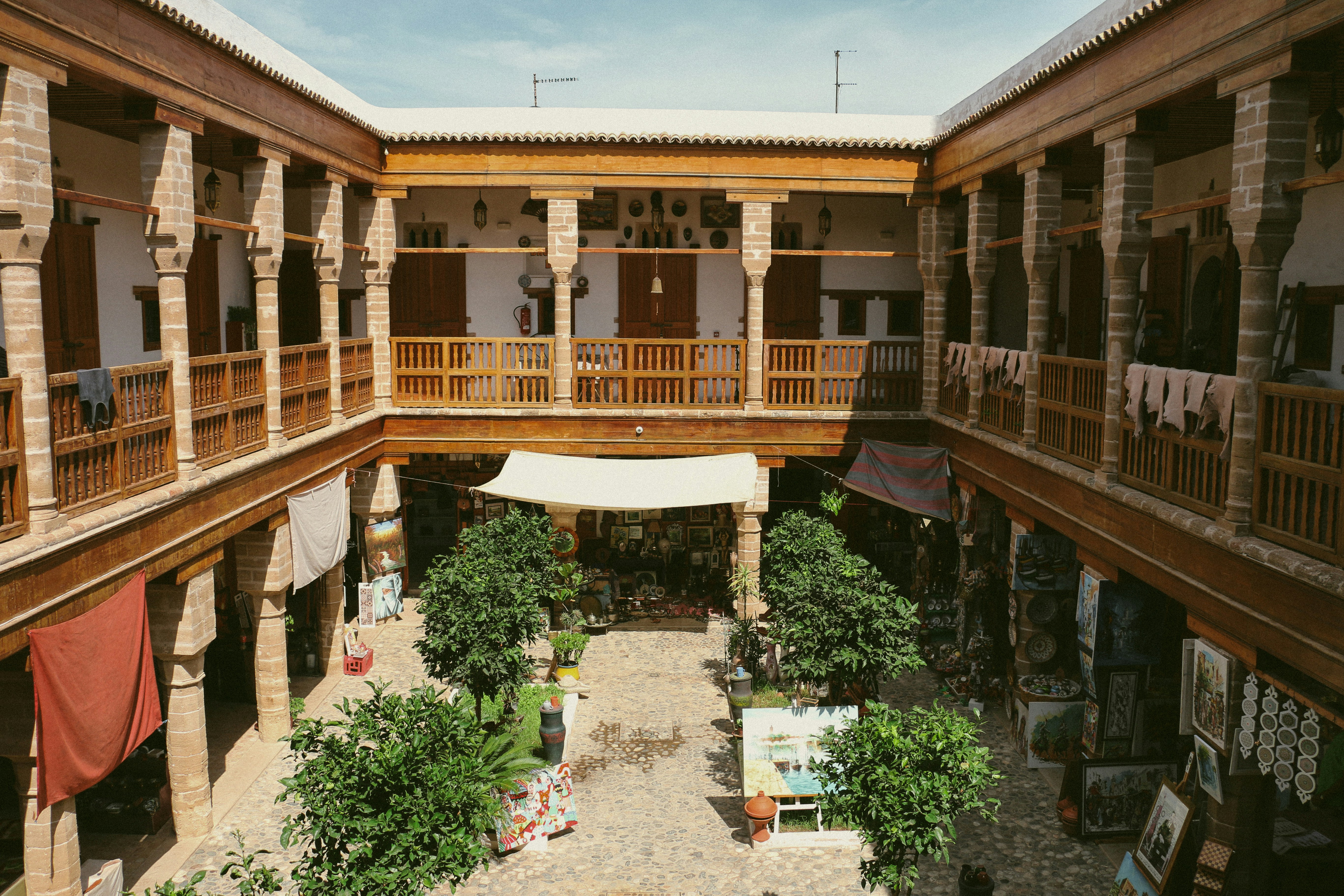 Courtyard with balconies