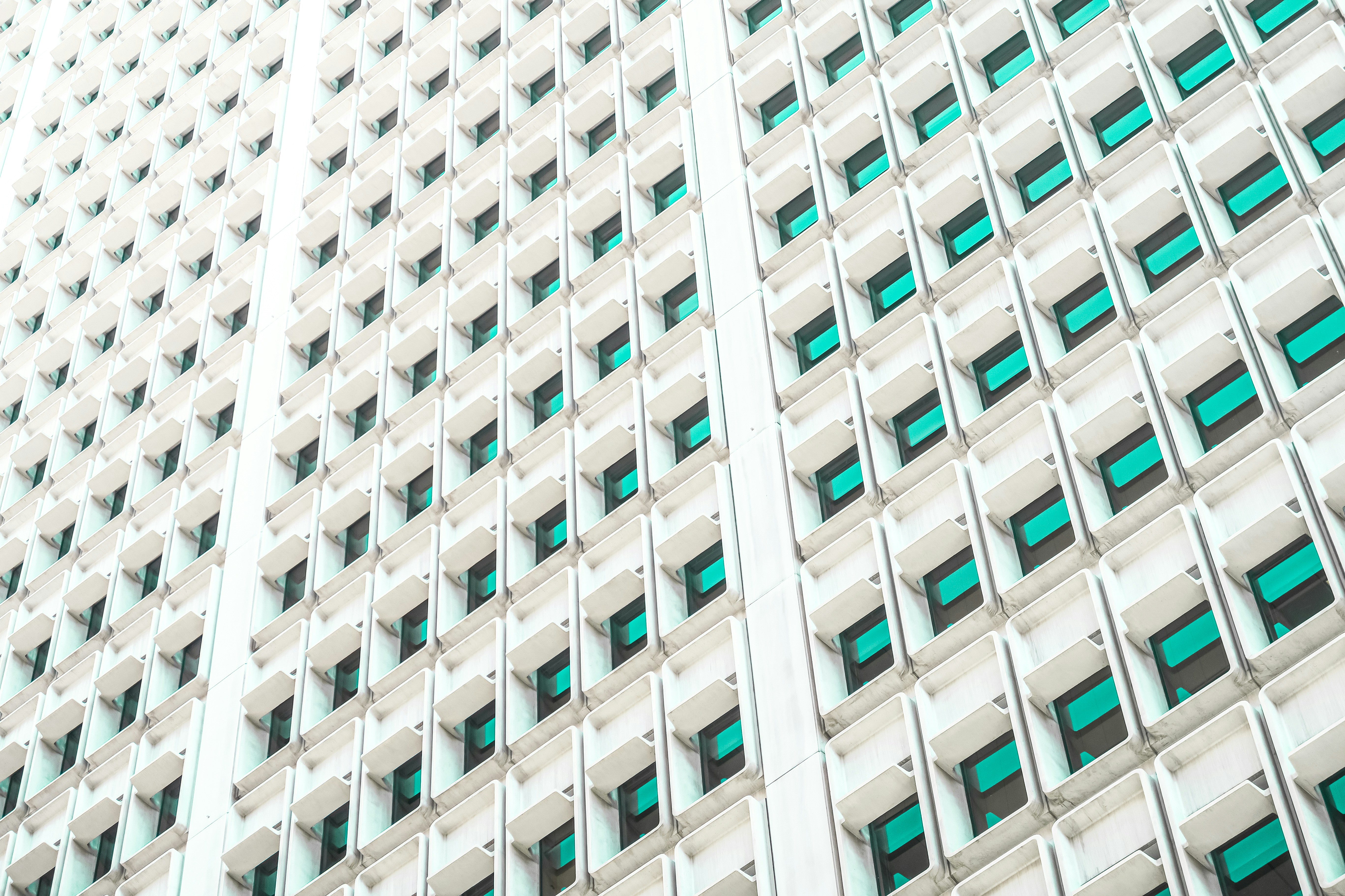 a very tall building with lots of windows