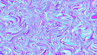 A vibrant 3D model of a handcrafted Indonesian batik pattern glowing in electric blue and warm accent colors.