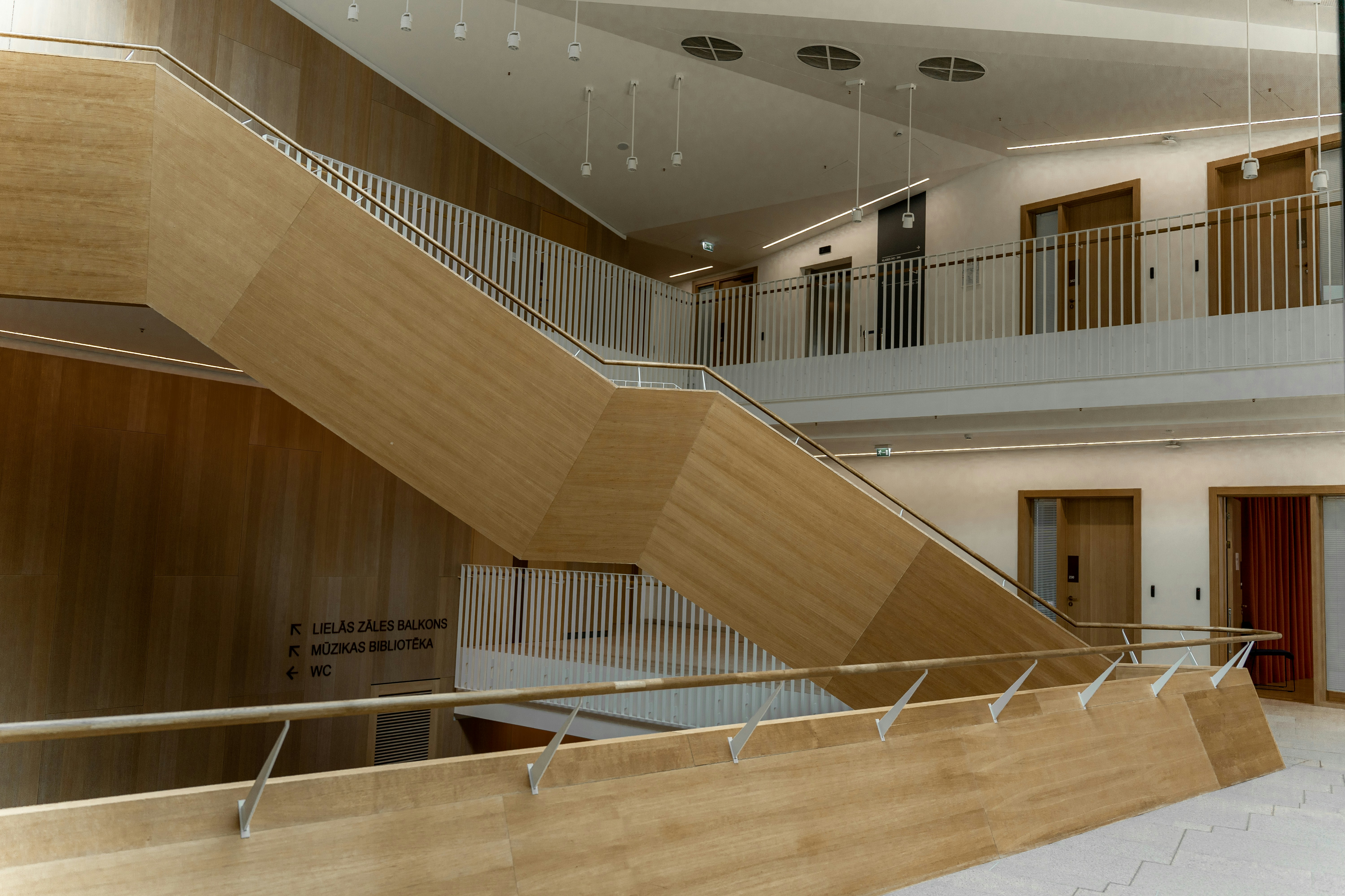 Large wooden staircase