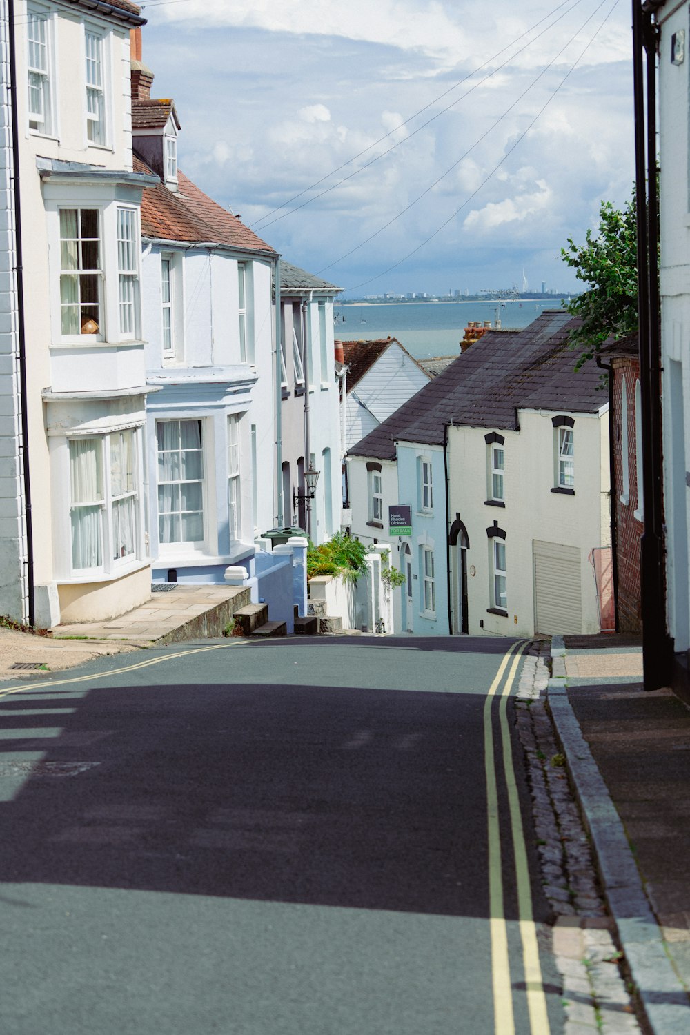 a street with houses on both sides of it