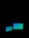Two computer monitors in a dark setting display a gradient of blue to green light. The screens cast a soft glow against the surrounding darkness, highlighting their curved shapes.