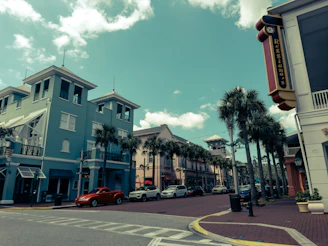 a street in Florida with cars parked on the side of it