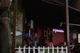 A cozy coffee shop setting with live music.
