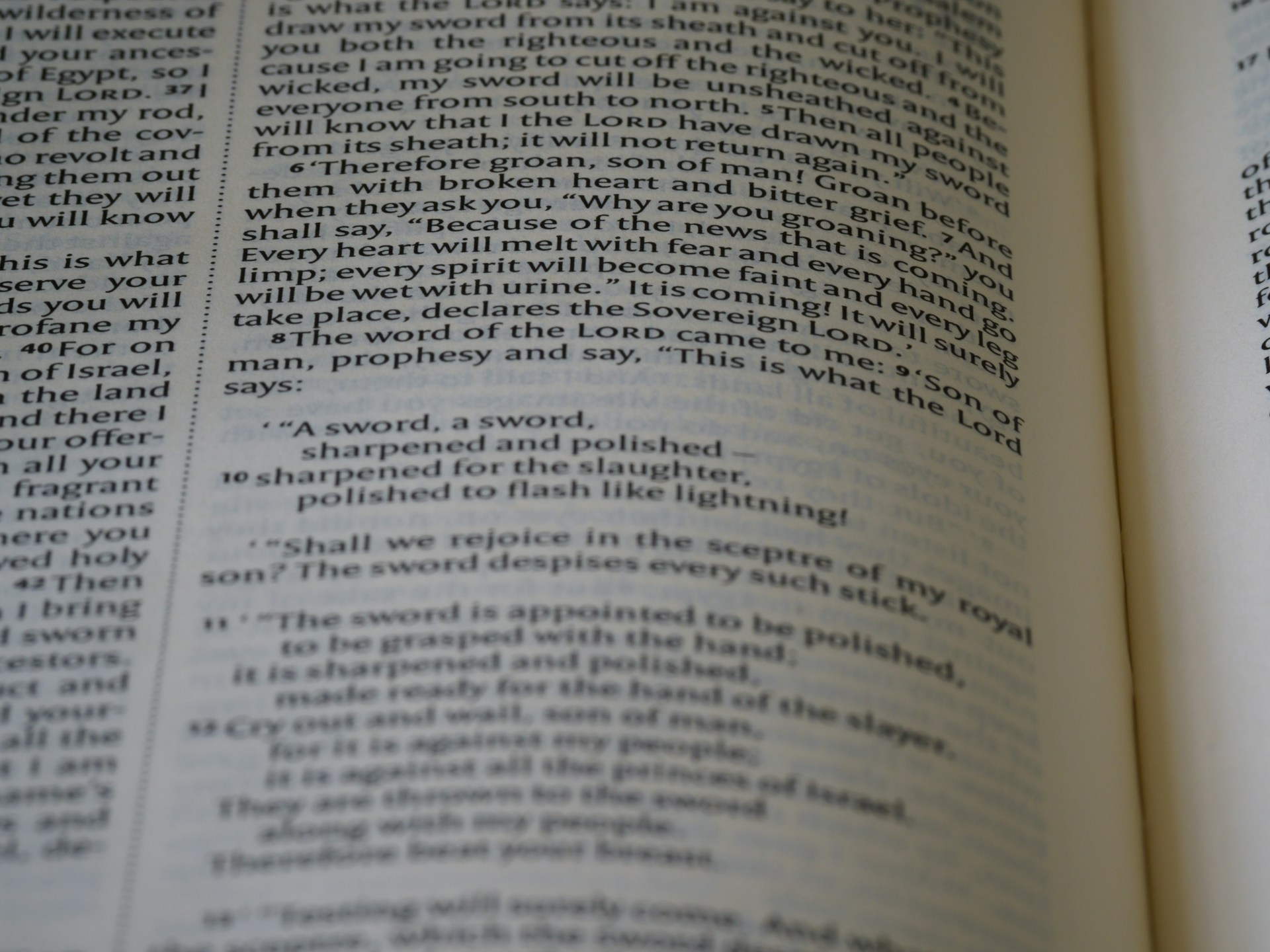 a close up of an open book with text