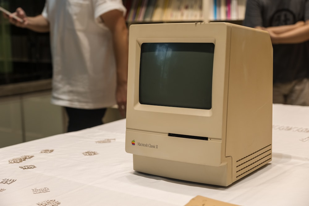 a small computer sitting on top of a table