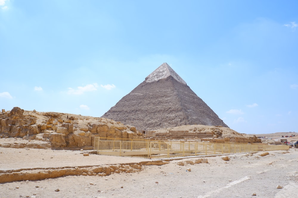 a large pyramid in the middle of a desert