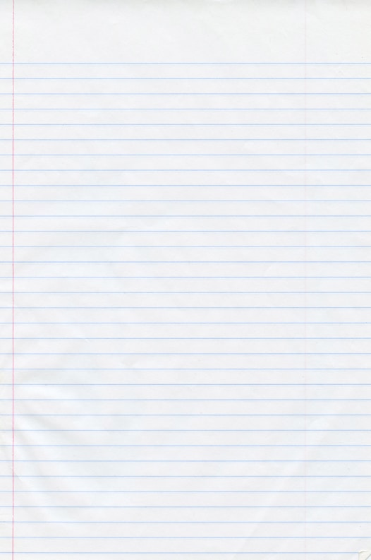 a piece of lined paper with red lines