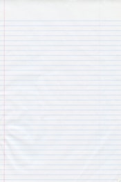 a piece of lined paper with red lines