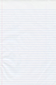 a piece of lined paper with red lines