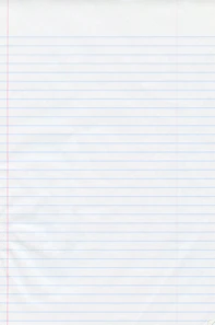 a piece of lined paper with red lines
