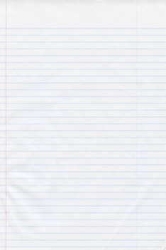 a piece of lined paper with red lines