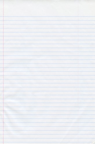 a piece of lined paper with red lines