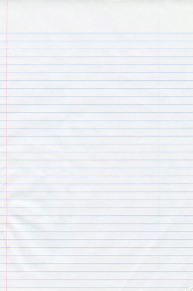 a piece of lined paper with red lines
