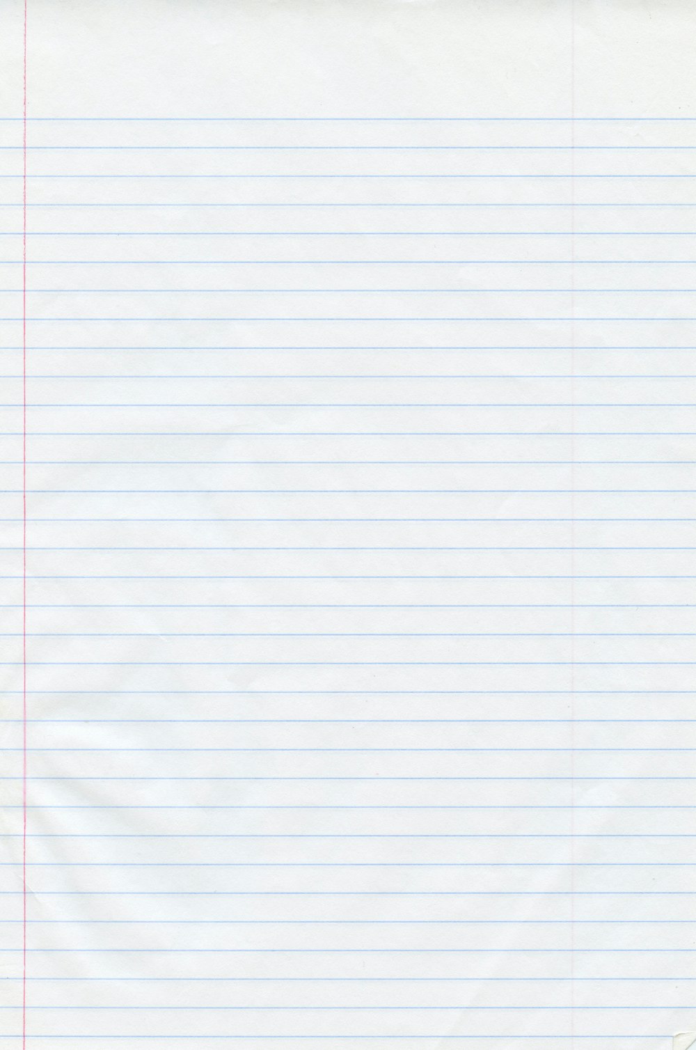 a piece of lined paper with red lines