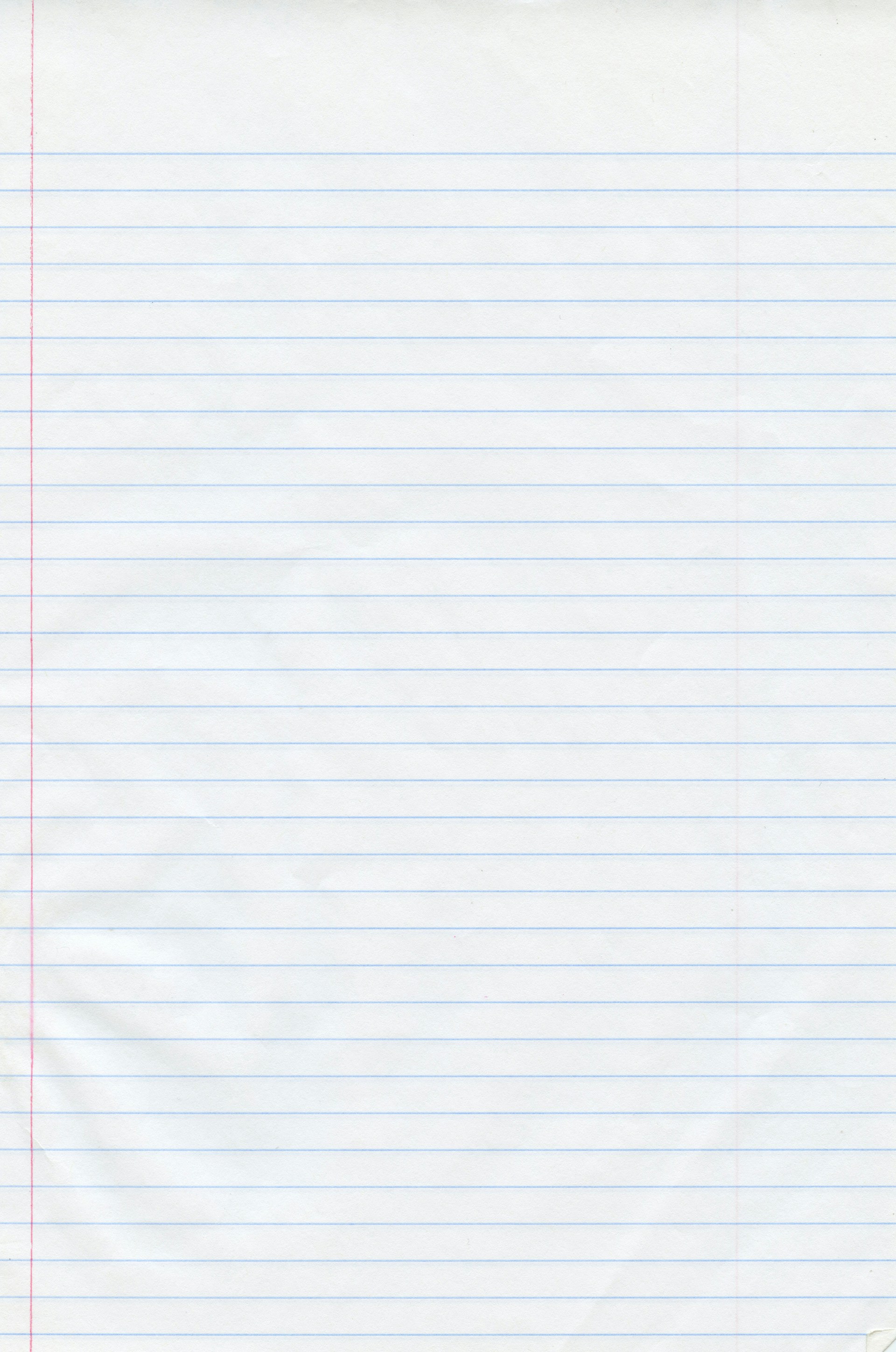 a piece of lined paper with red lines