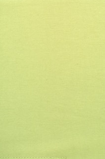 A plain textile surface with a uniform light green color and visible stitching along the bottom edge.