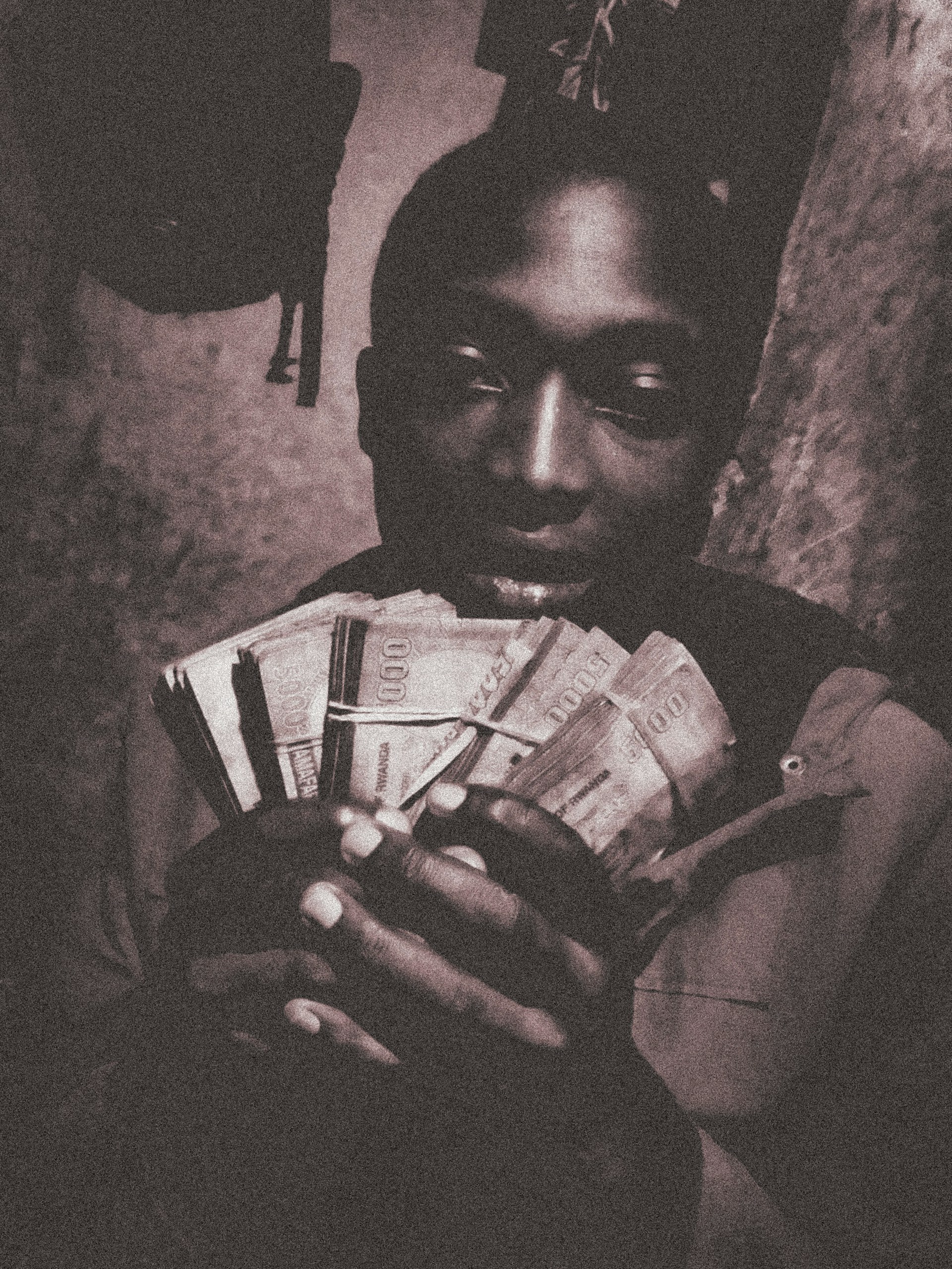 black and brown leather padded tub sofa