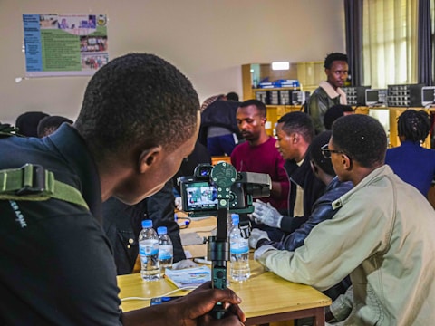 A candid photo of a group attending a workshop.