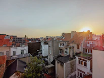 Elegant cityscape view of Benito Juárez neighborhood at sunset.