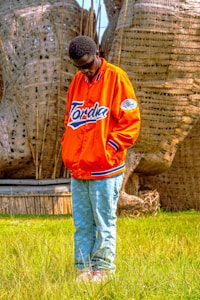Veste coupe-vent orange