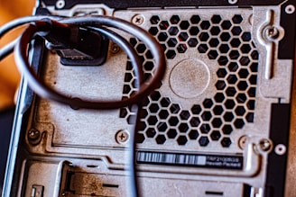 A close-up of the durable exterior of an industrial panel PC.