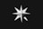 A clean, minimalist black and white icon of a five-star rating.