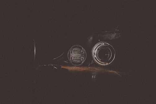 A cinematic shot of a product being highlighted with dramatic lighting.