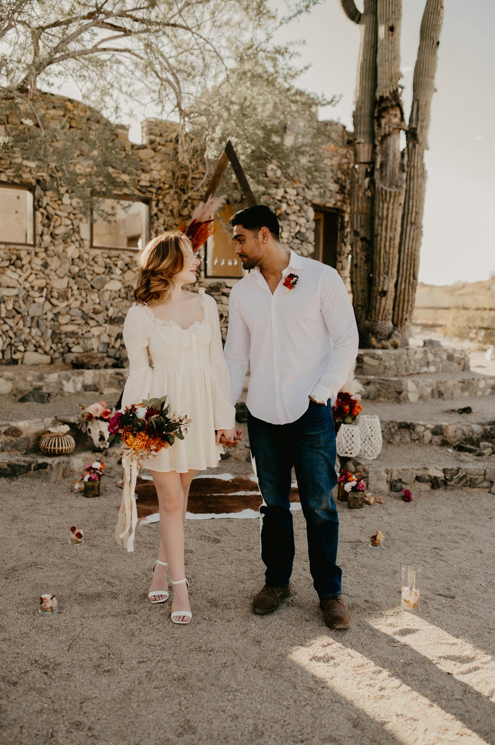 a man and a woman standing next to each other