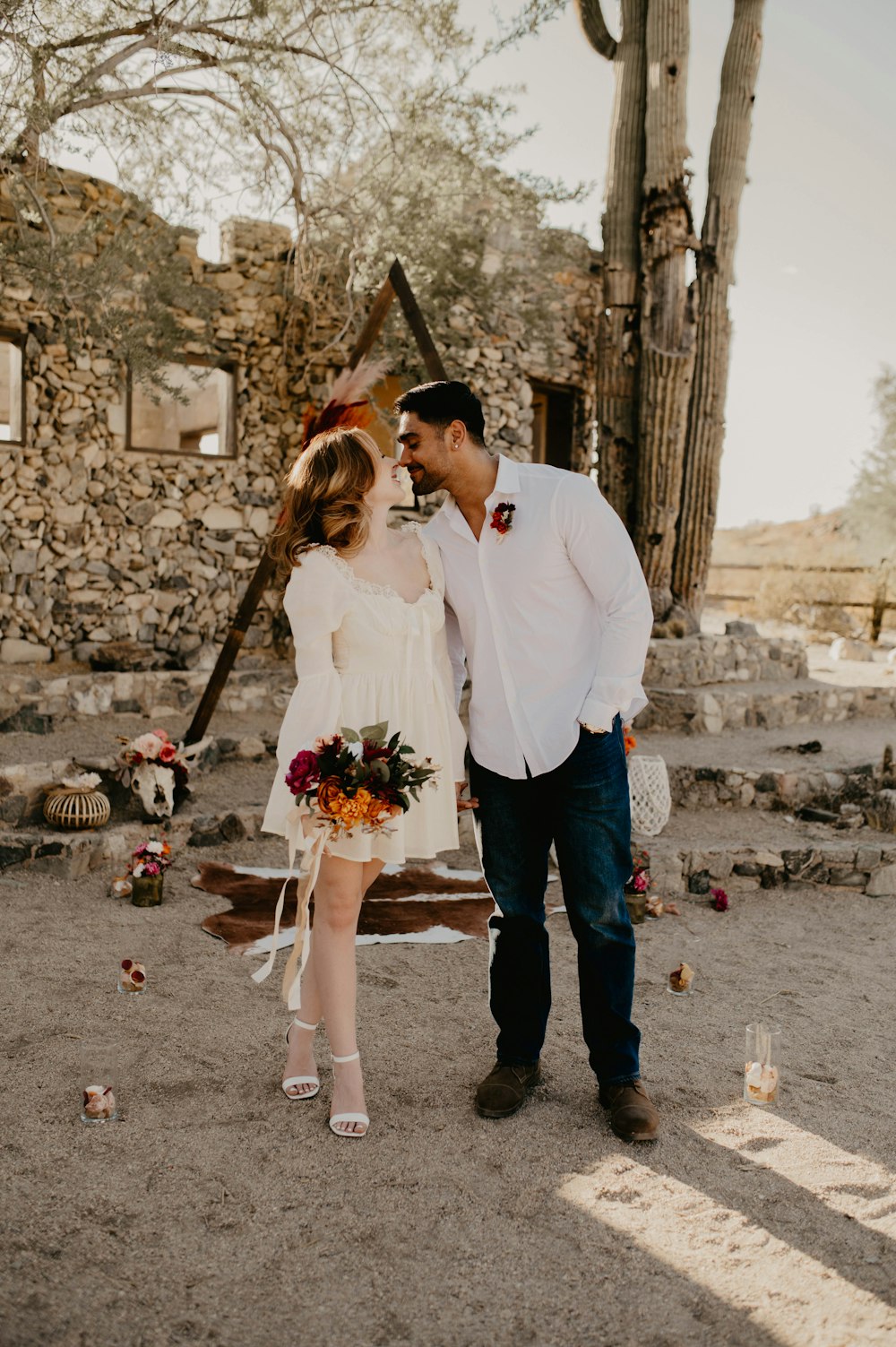 a man and a woman standing next to each other